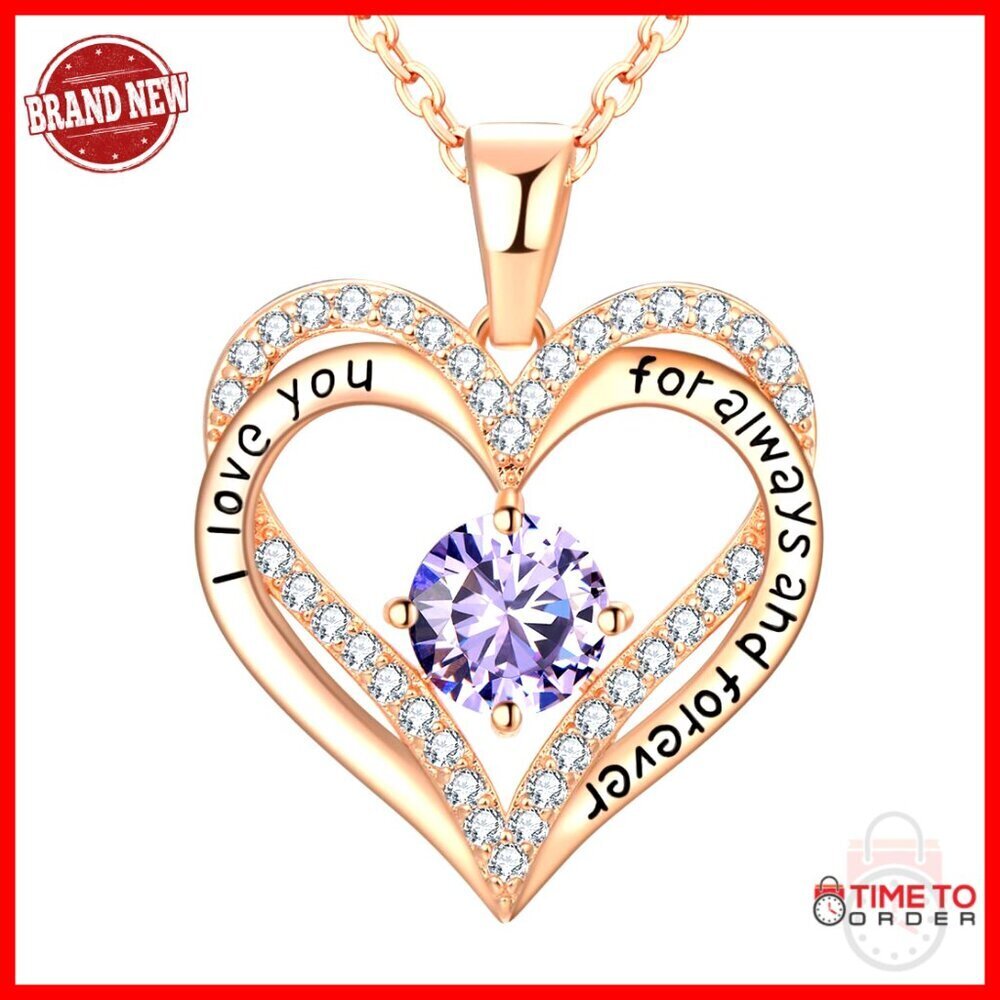 Rose Gold Heart Pendant Necklace Elegant Minimal Chic Gift for Women